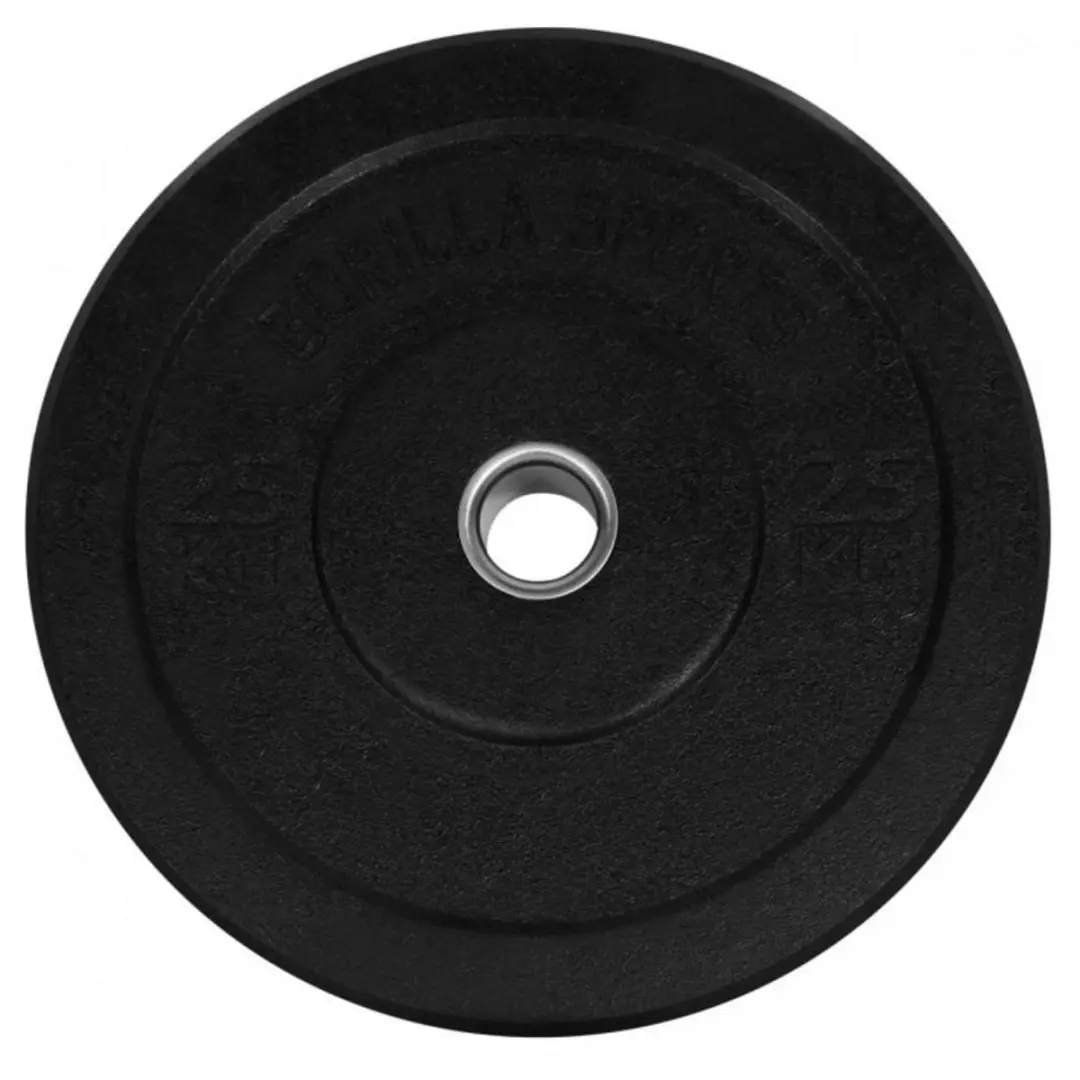 Gorilla Sports Bumper Plates 50mm - 2x25kg Zwart