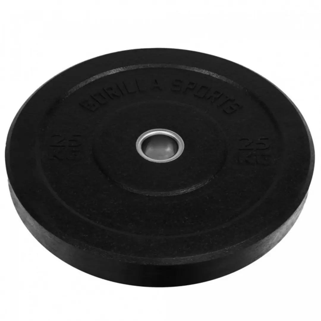 Gorilla Sports Bumper Plates 50mm - 2x25kg Zwart