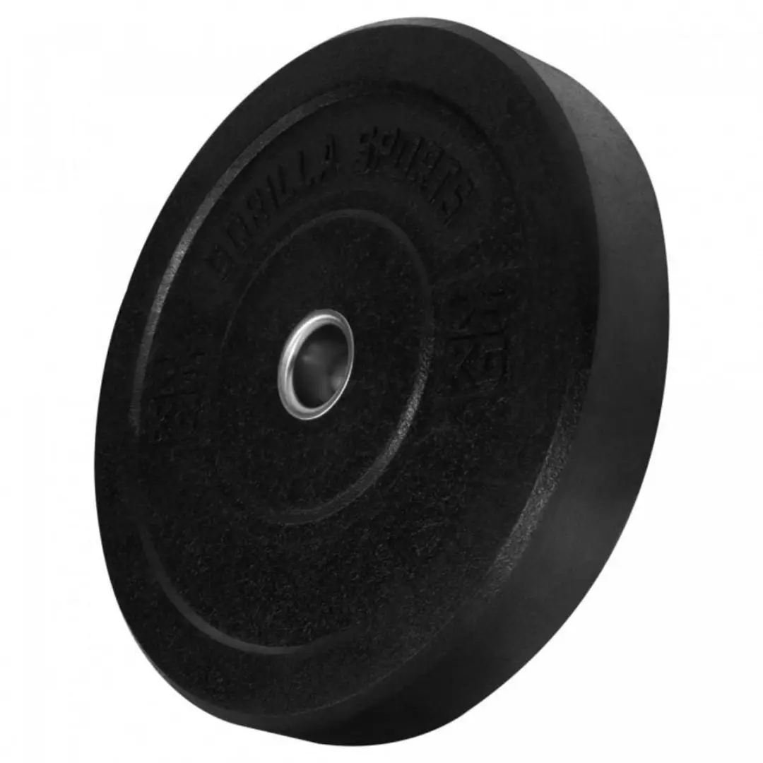 Gorilla Sports Bumper Plates 50mm - 2x25kg Zwart