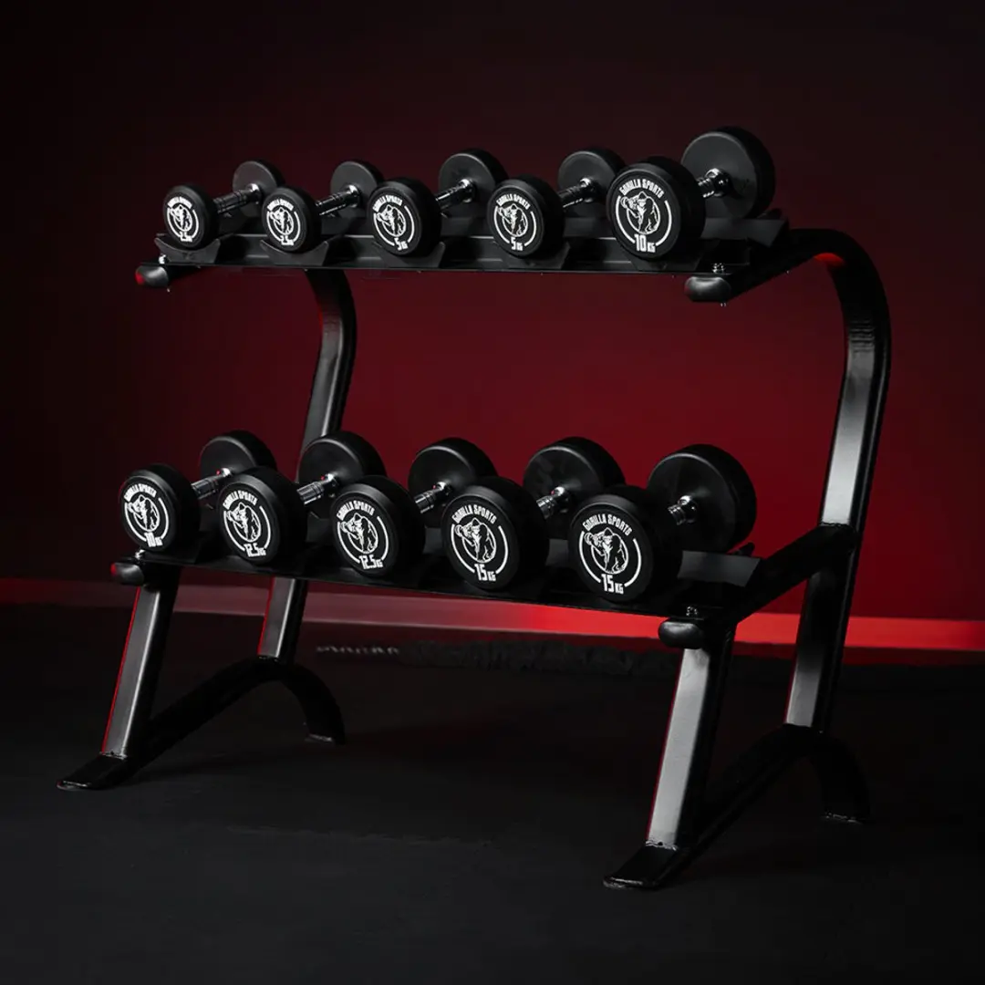Gorilla Sports Dumbellset 90kg - Standaard - Zilver
