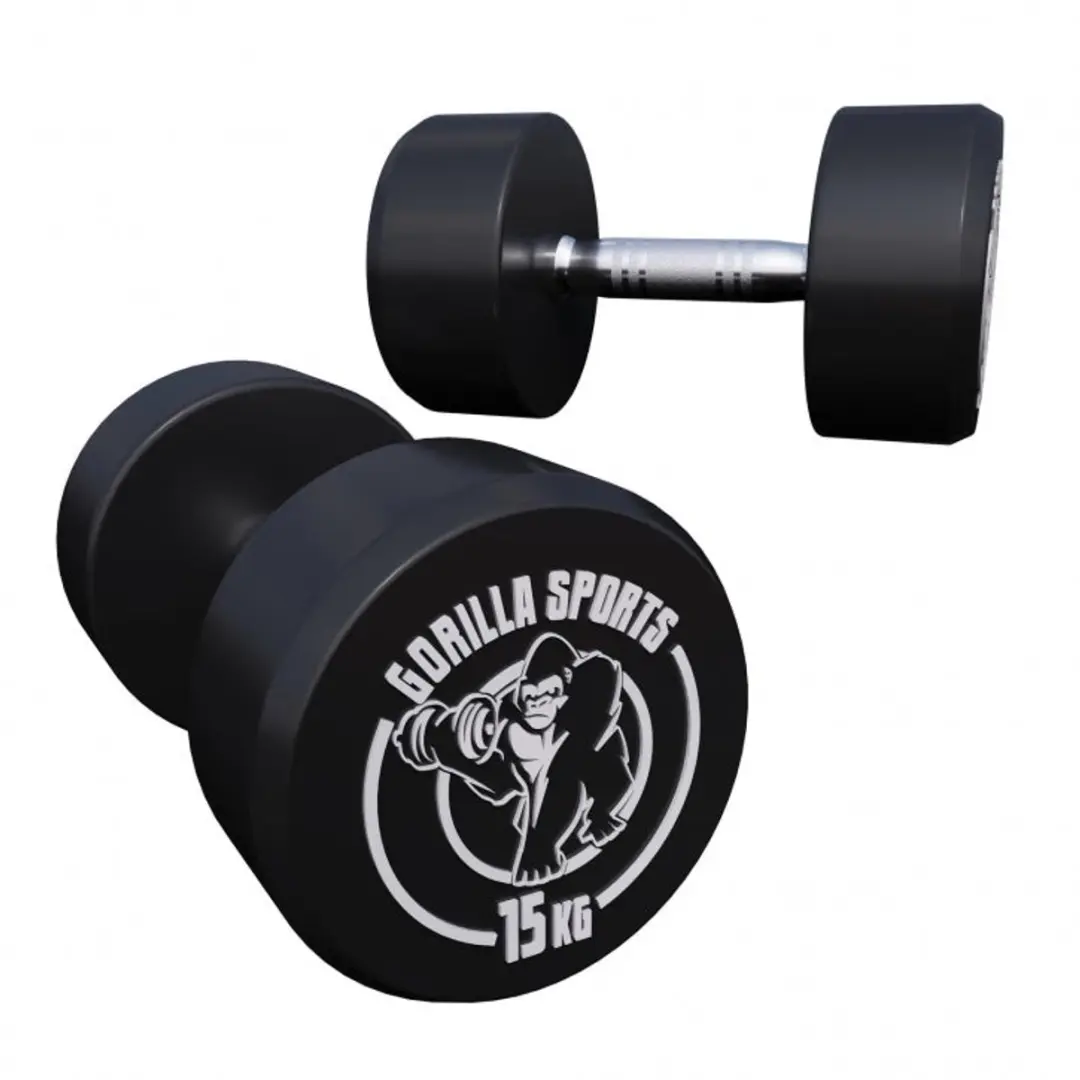 Gorilla Sports Dumbellset 90kg - Standaard - Zilver - afbeelding 6 van 6