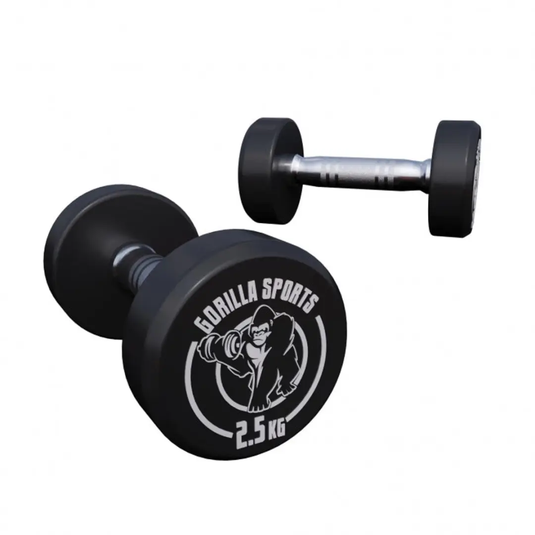 Gorilla Sports Dumbellset 90kg - Standaard - Zilver