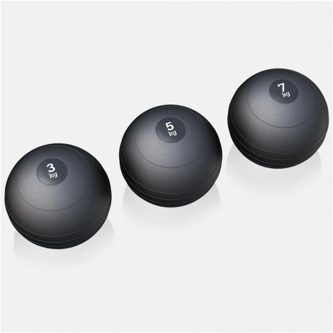 Gorilla Sports Slam Ball Set 15kg - 3 Stuks - Zwart