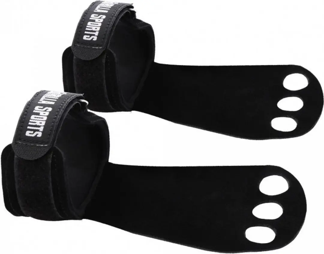 Gorilla Sports Grip Gloves Gewichtheffen Handschoenen - Maat M - Zwart