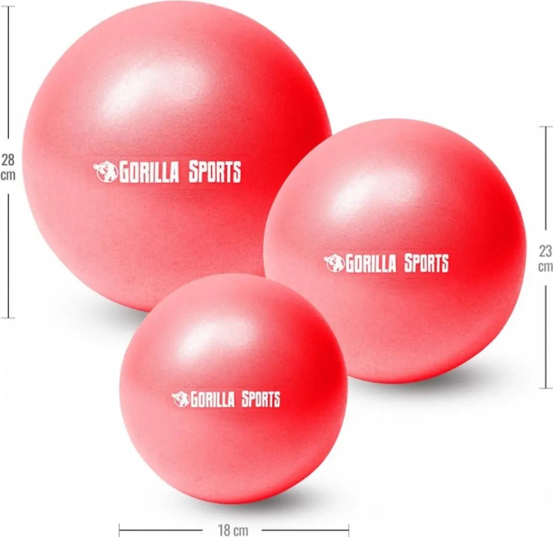 Gorilla Sports Mini Pilatesbal 28cm - Rood