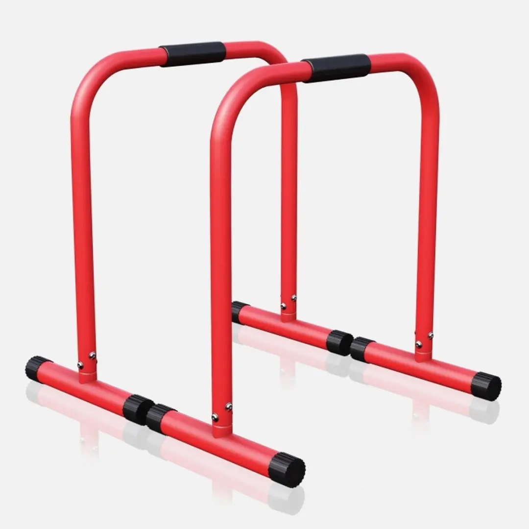 Gorilla Sports Dip Bars Parallettes - Rood - 2 Stuks