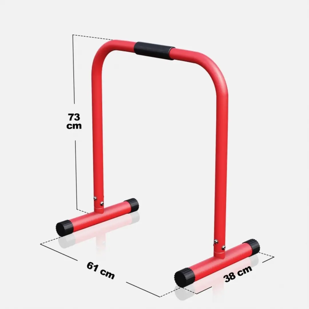 Gorilla Sports Dip Bars Parallettes - Rood - 2 Stuks