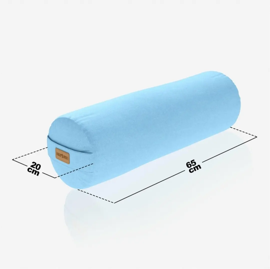 Gorilla Sports Yoga Bolster Lichtblauw 65x20cm
