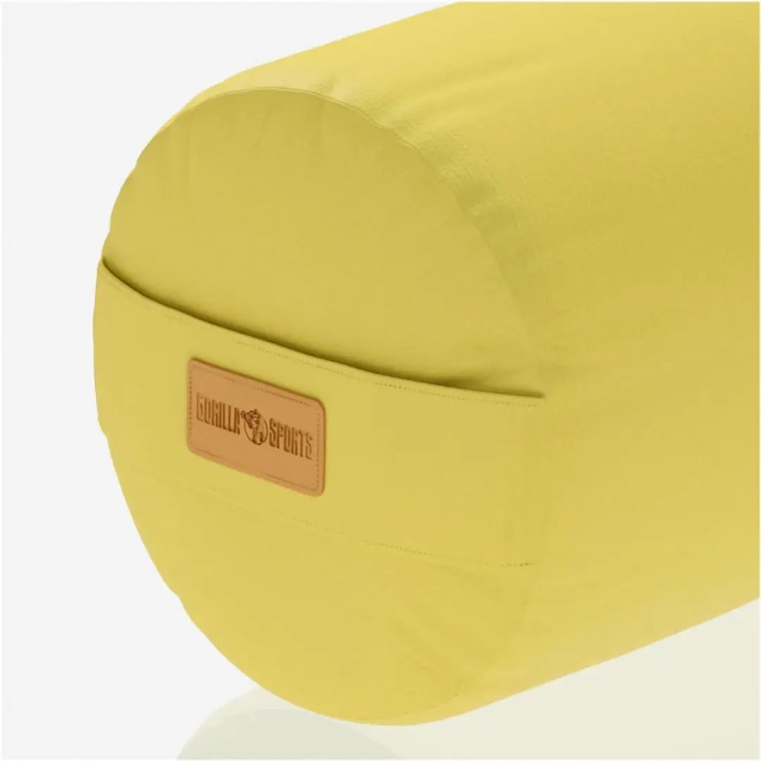 Gorilla Sports Yoga Bolster Geel 65x20cm