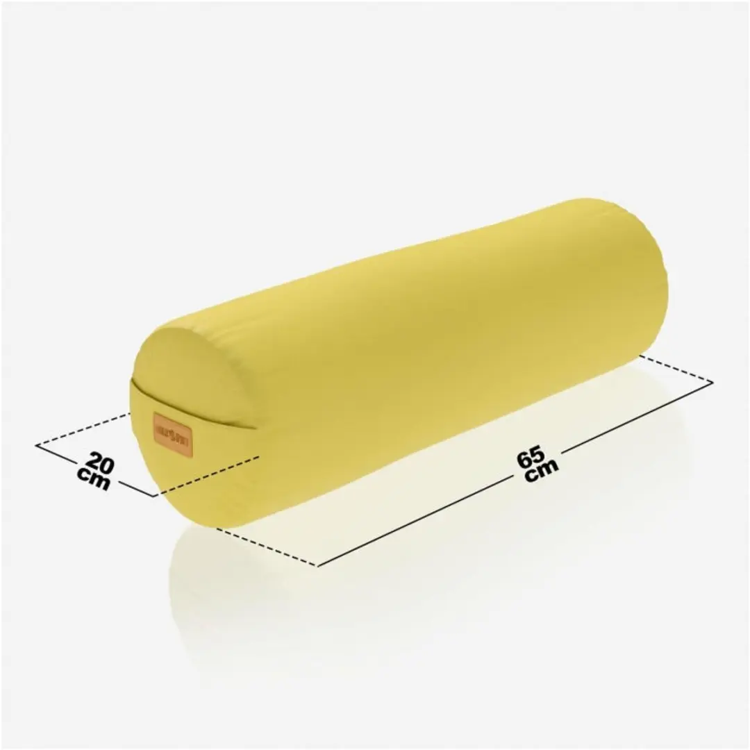Gorilla Sports Yoga Bolster Geel 65x20cm