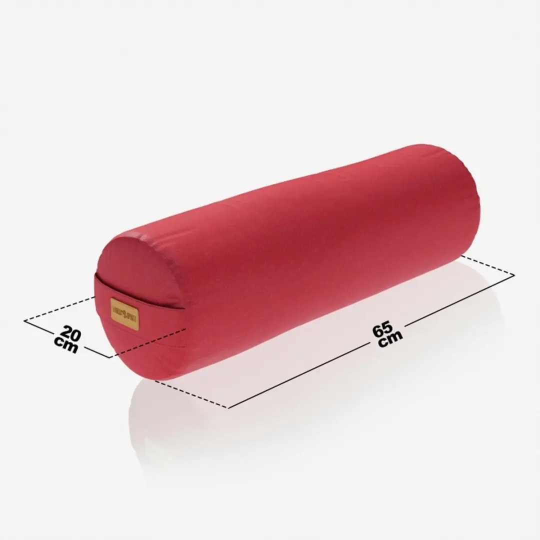 Gorilla Sports Yoga Bolster Rood 65x20cm