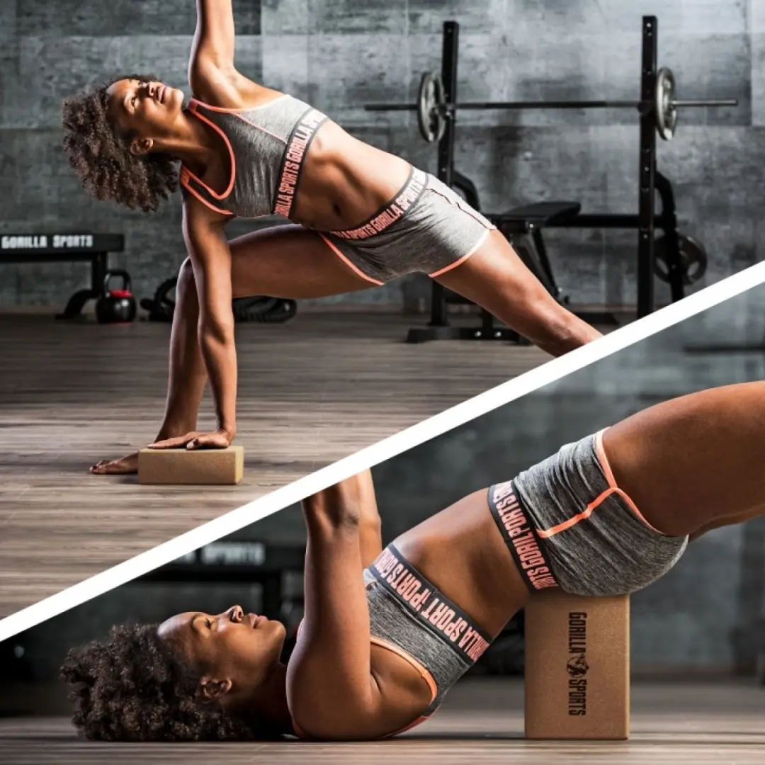 Gorilla Sports Yoga Blok - Kurk