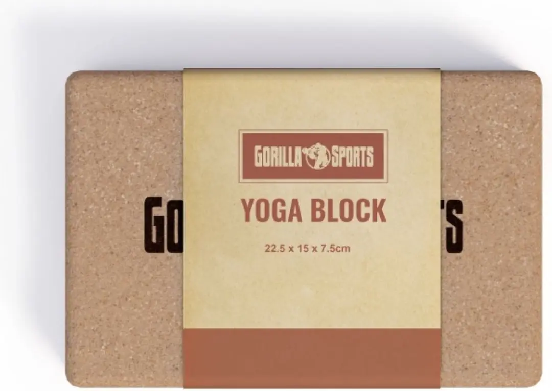 Gorilla Sports Yoga Blok - Kurk