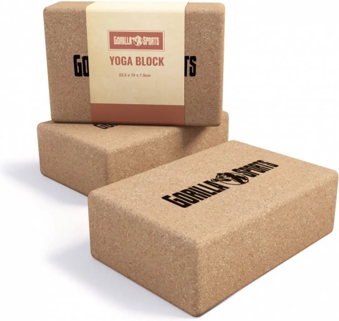 Gorilla Sports Yoga Blok - Kurk
