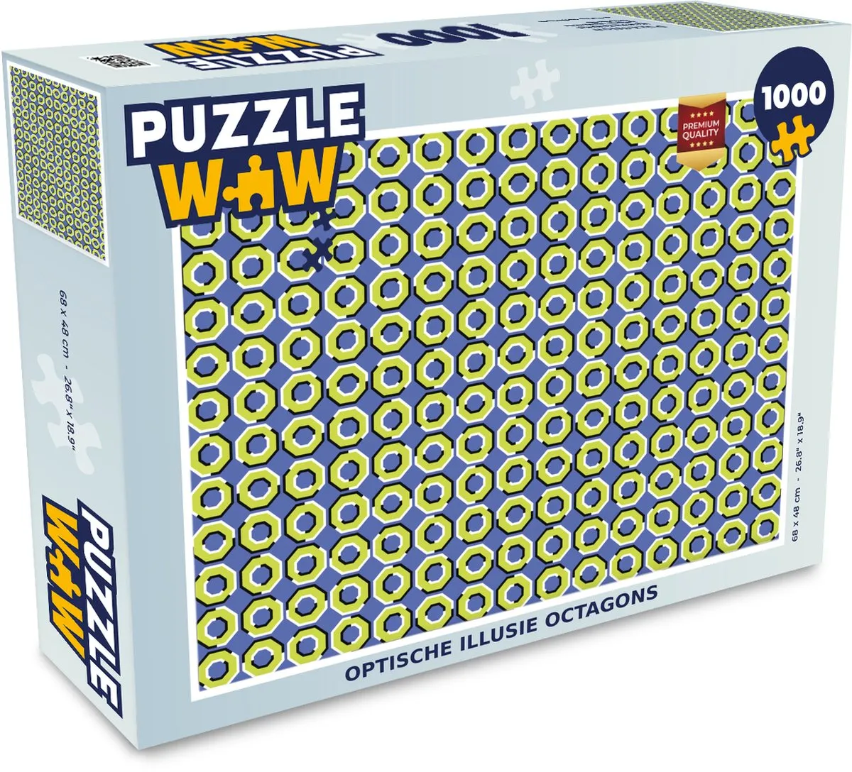 PuzzleWow Optische Illusie Octagons Legpuzzel 1000 Stuks