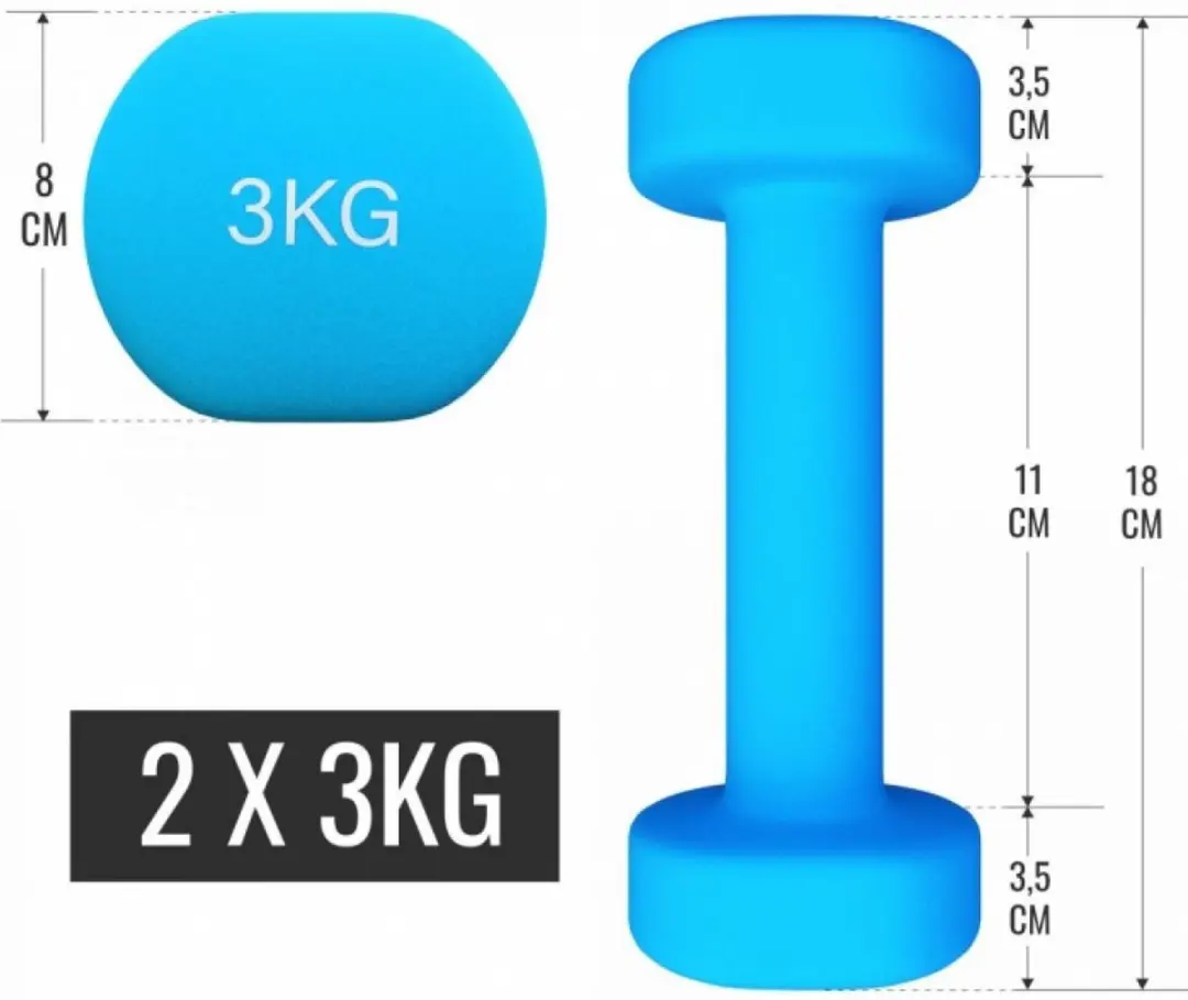 Gorilla Sports Dumbbellset 12kg - 7-delig - Multikleur