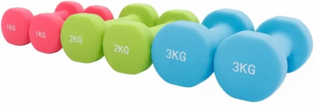 Gorilla Sports Dumbbellset 12kg - 7-delig - Multikleur