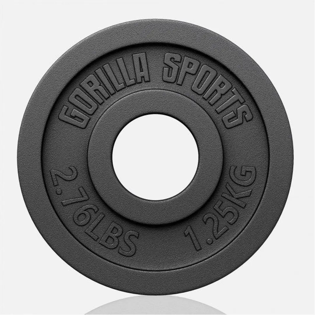 Gorilla Sports Olympisch Gewichtsschijf 1.25kg - 50mm - Zwart
