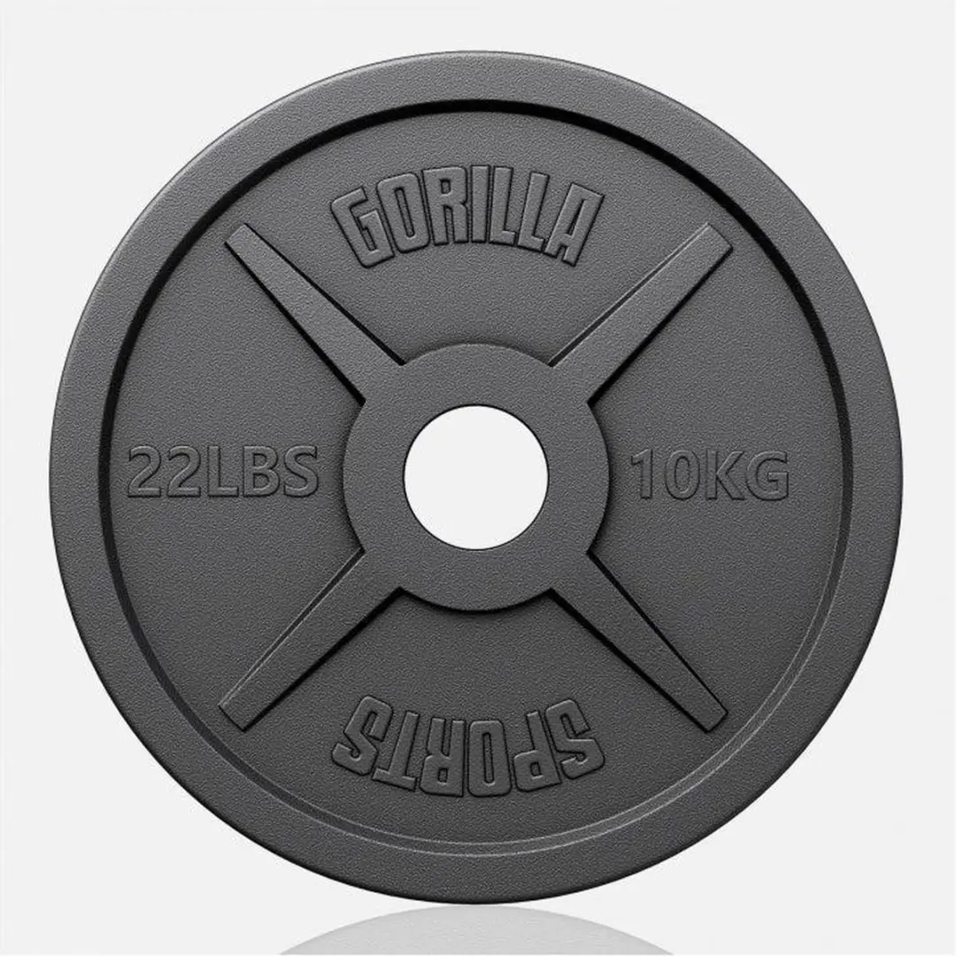 Gorilla Sports Gewichtsschijf Olympisch 10kg - 50mm - Zwart