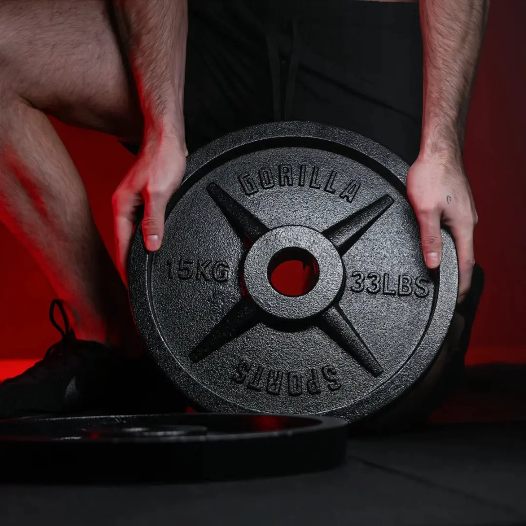 Gorilla Sports Olympisch Gewichtsschijf 25kg - 50mm - Zwart
