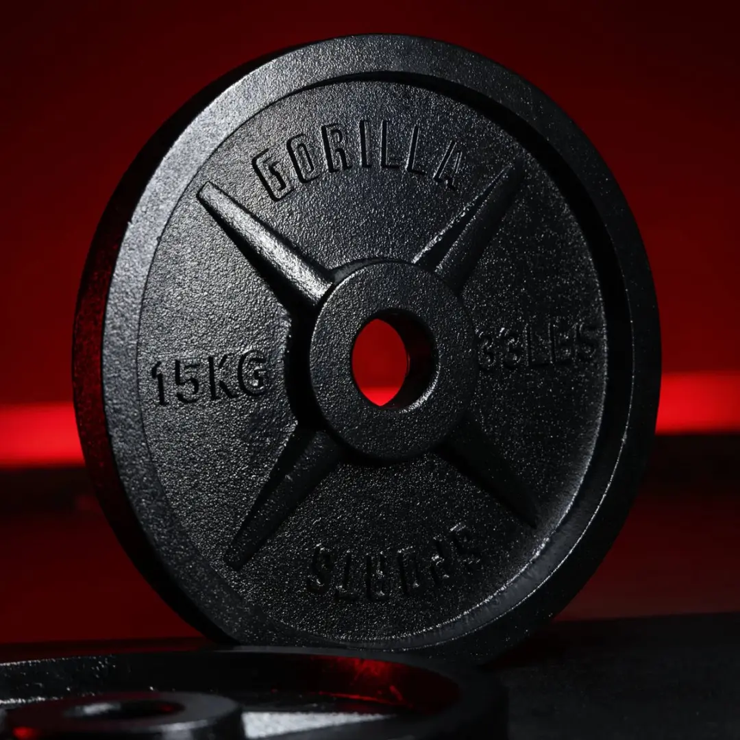 Gorilla Sports Olympisch Gewichtsschijf 25kg - 50mm - Zwart