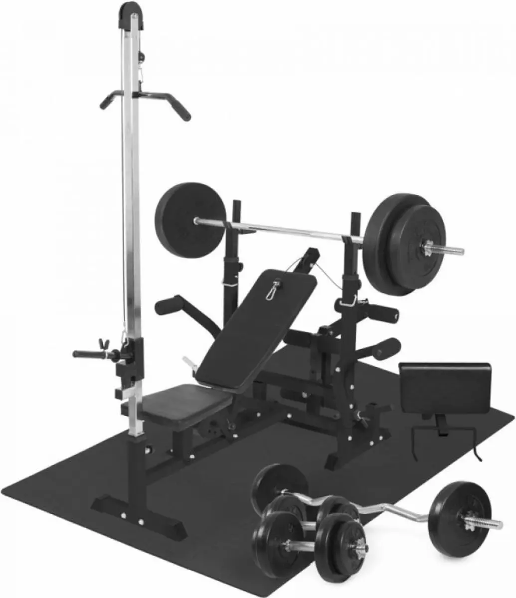 Gorilla Sports Fitnessbank 100kg Set - Zwart