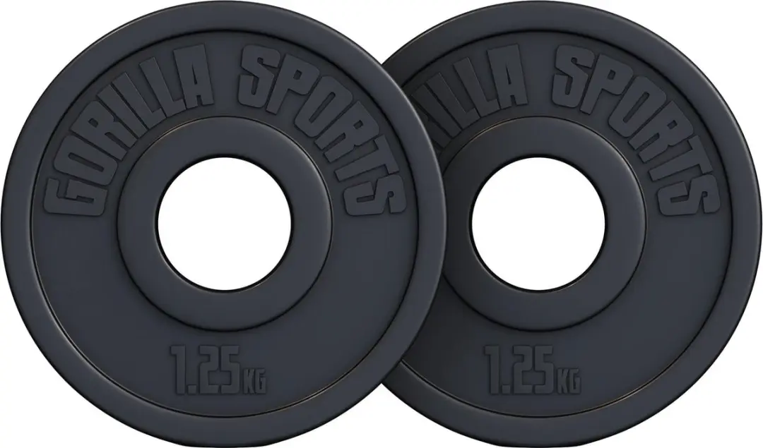 Gorilla Sports Halterschijven 2x1,25kg Kunststof 50mm