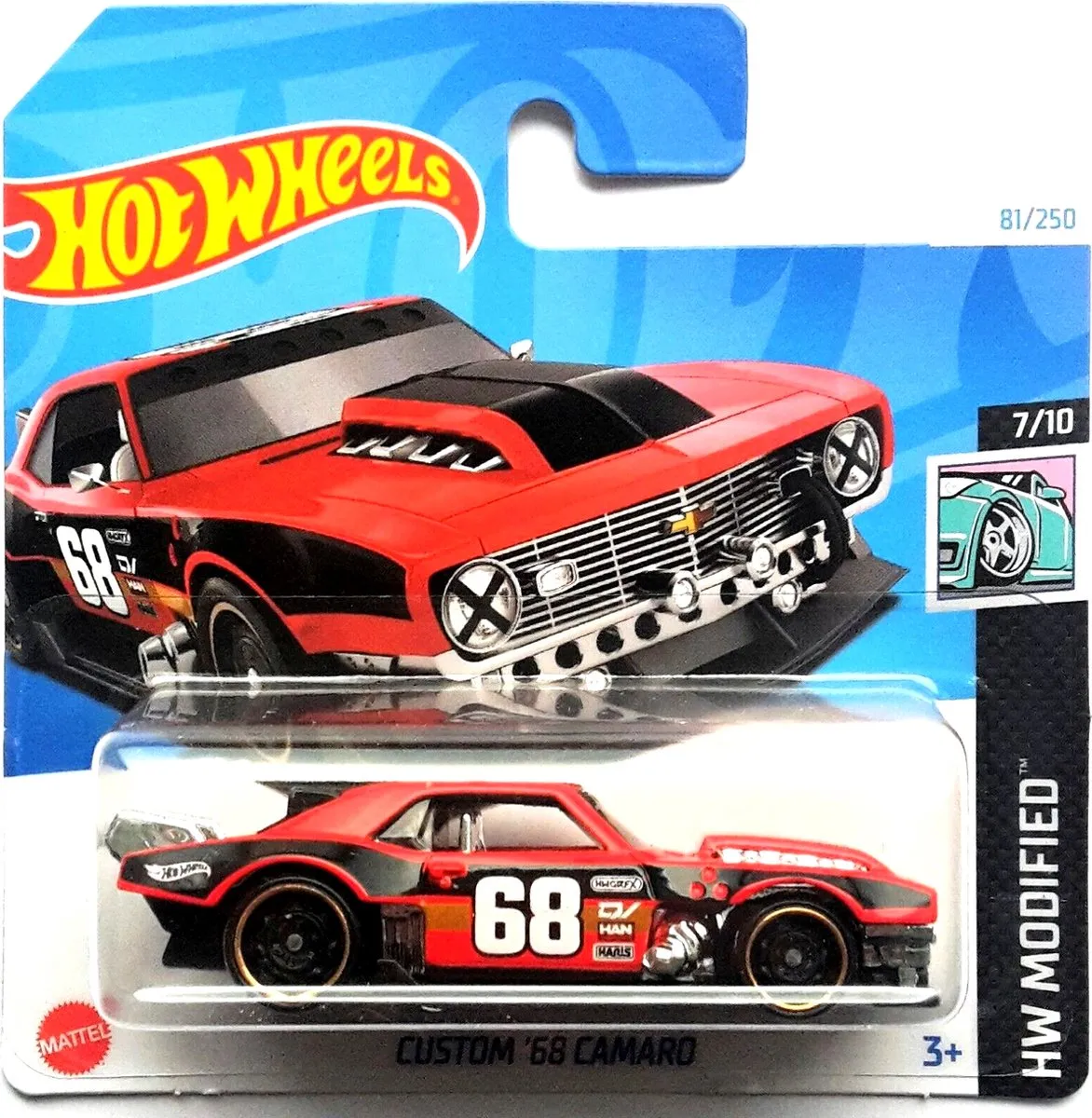 Hot Wheels '68 Camaro Modified 7/10 Short Card