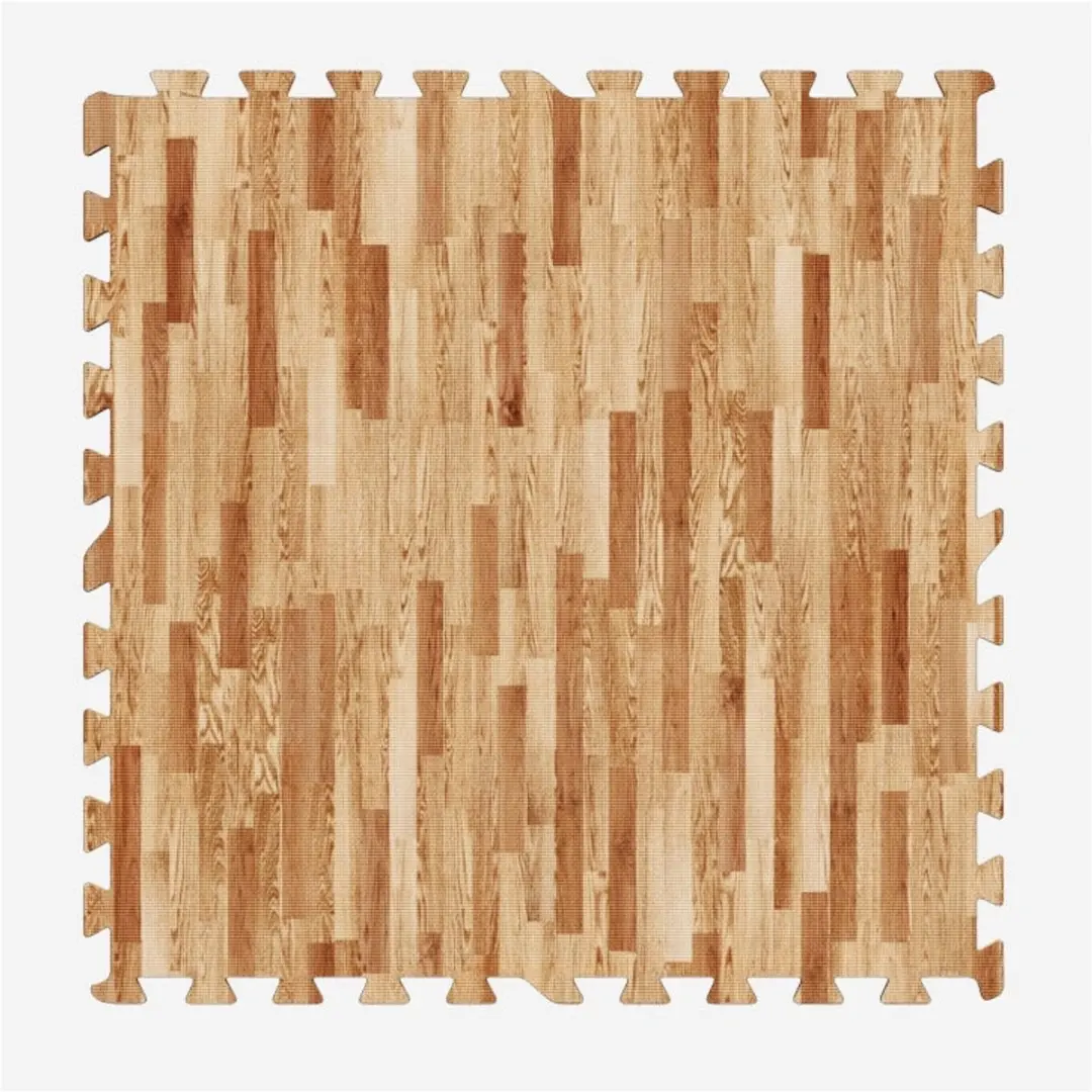 Gorilla Sports Vloermatten Puzzel 16 Stuks - Licht Houtlook