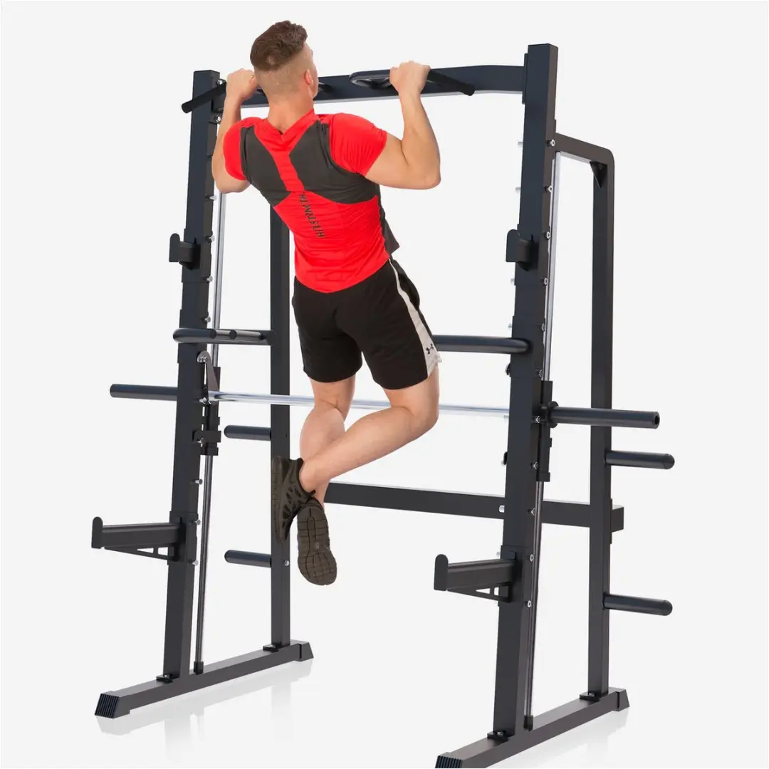 Gorilla Sports Smith Machine Half Rack 300kg - Zwart