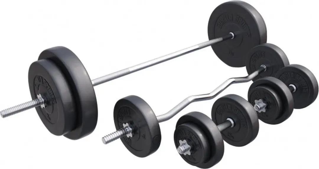 Gorilla Sports Halterbank met Squat Rack 100kg Set - Zwart - afbeelding 6 van 6