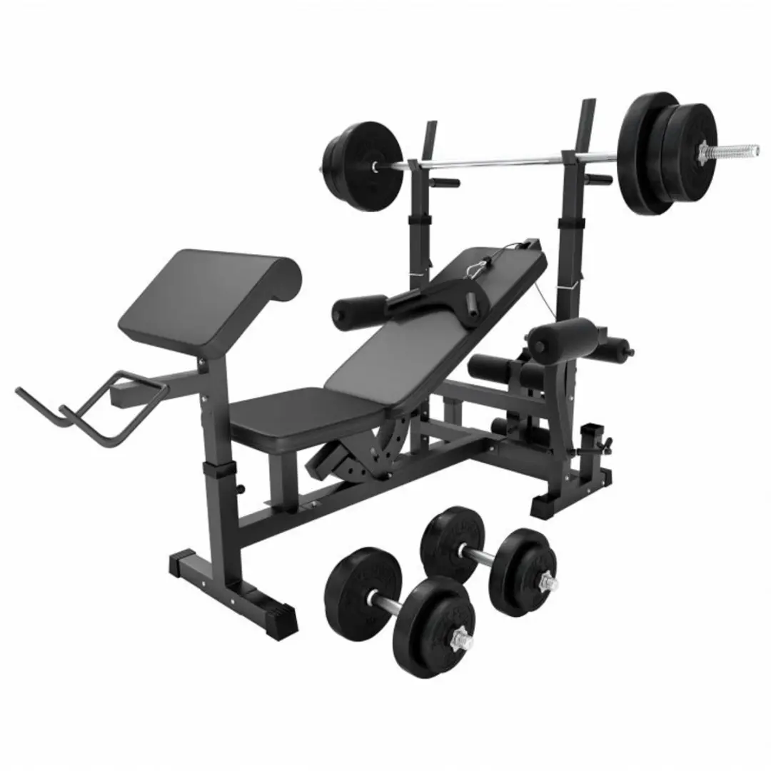 Gorilla Sports Halterbank 70kg Set