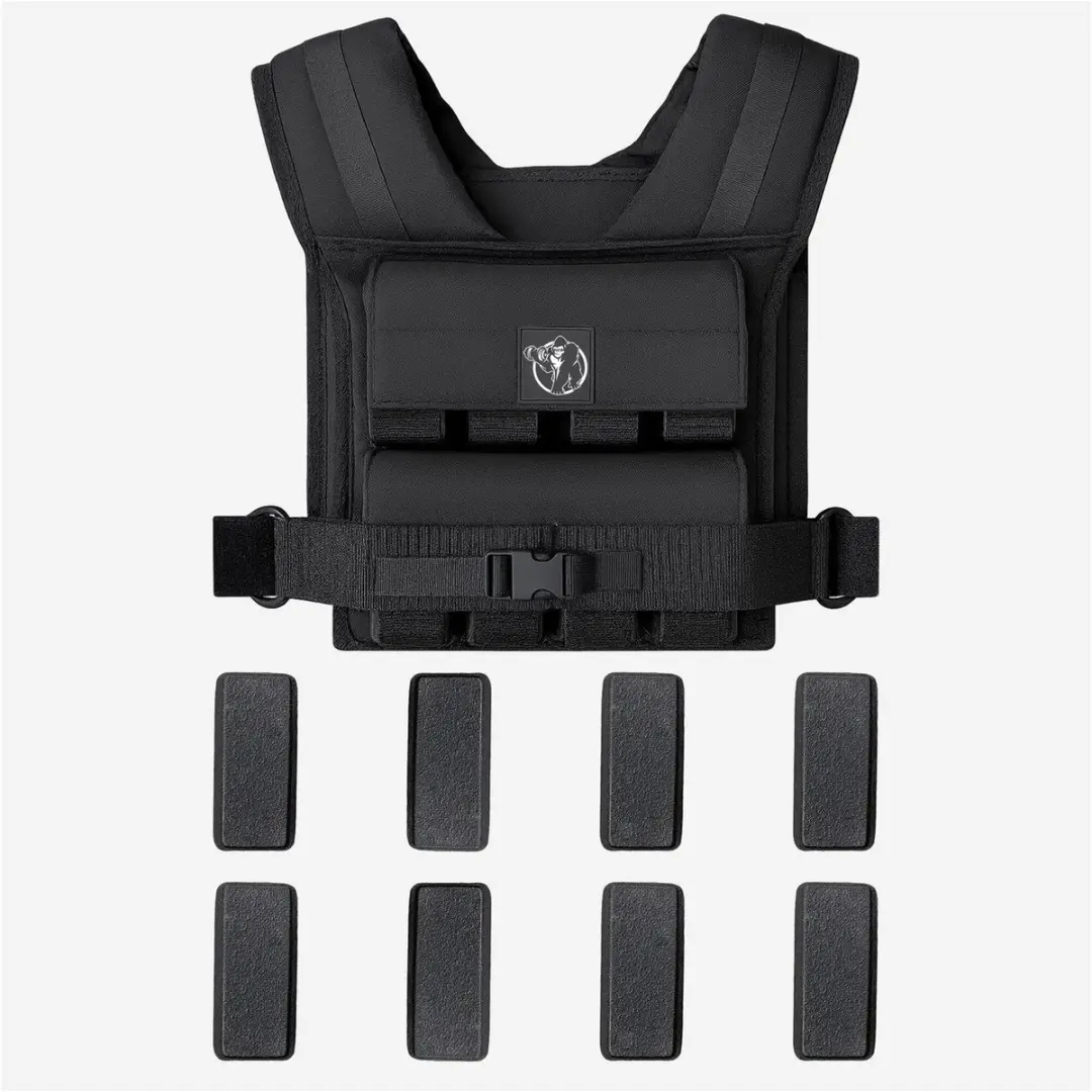 Gorilla Sports Gewichtsvest 20kg - PRO - One Size
