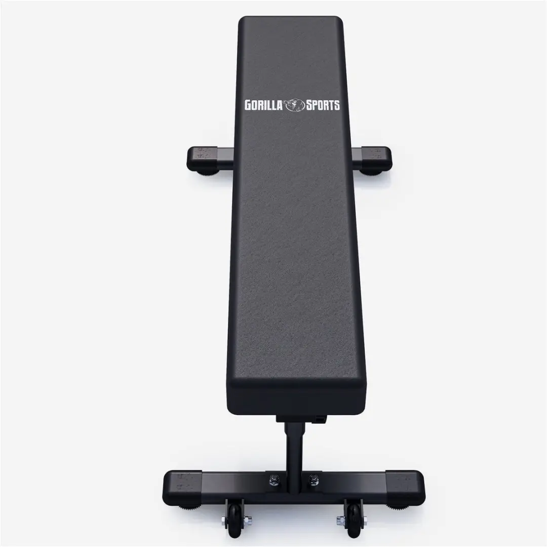 Gorilla Sports Vlakke Fitnessbank 400kg - Zwart