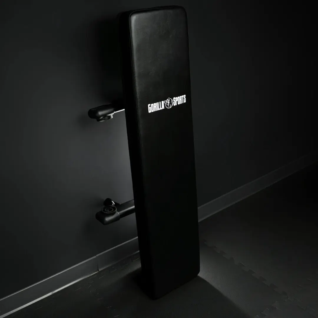 Gorilla Sports Vlakke Fitnessbank 400kg - Zwart