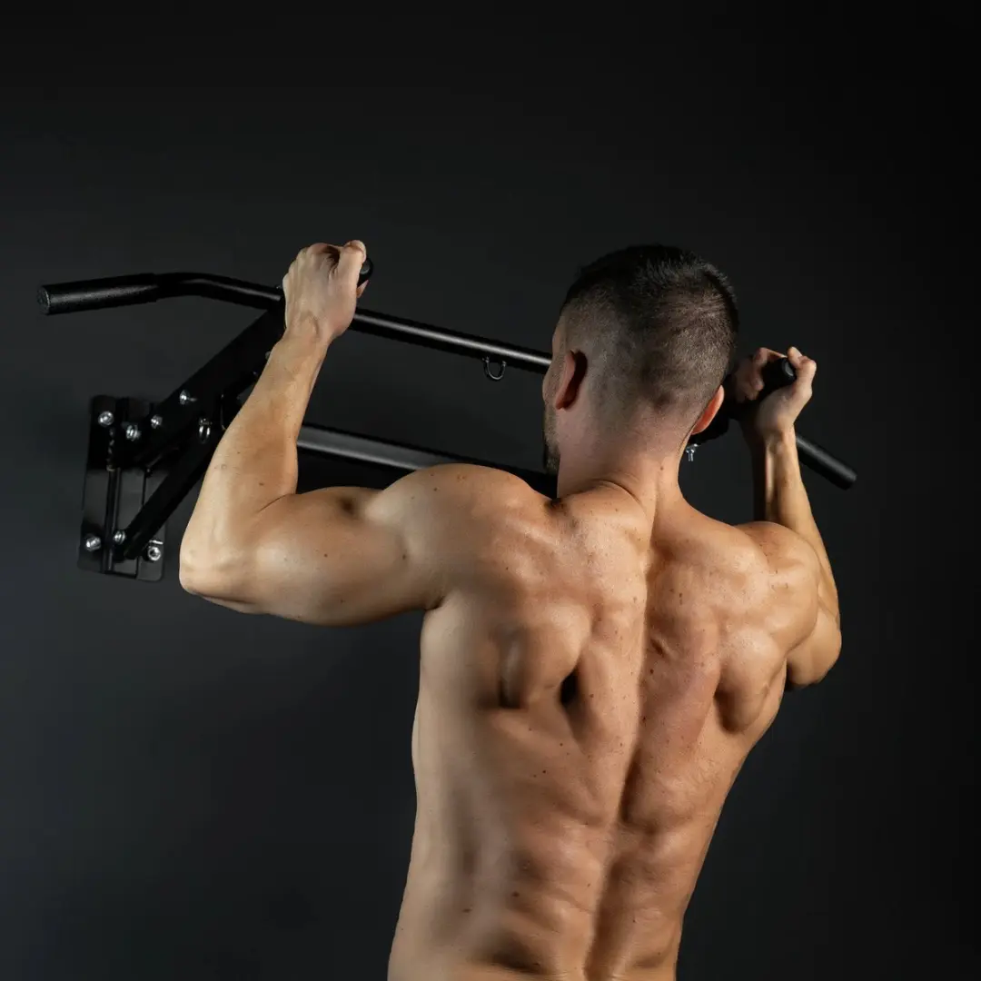 Gorilla Sports Optrekstang 4-in-1 - 300 kg - Zwart