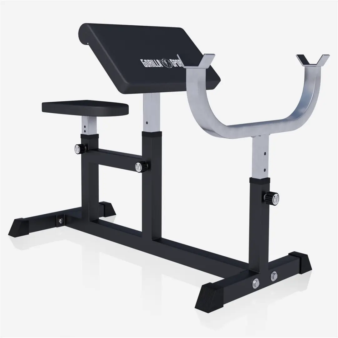 Gorilla Sports Biceps Curlbank - Verstelbaar - Zwart