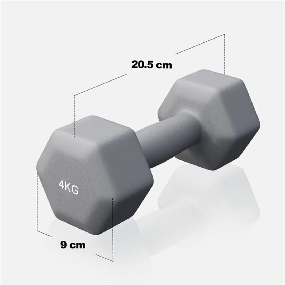 Gorilla Sports Vinyl Halterset 2x4kg - Grijs