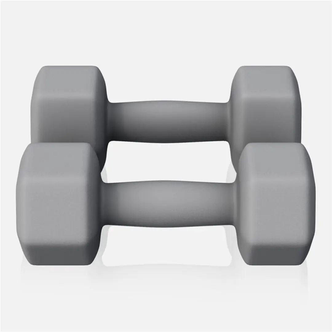 Gorilla Sports Vinyl Halterset 2x4kg - Grijs