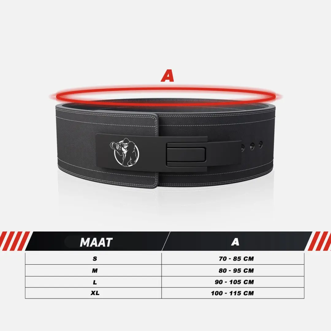 Gorilla Sports Gewichthefriem Leren - Maat L