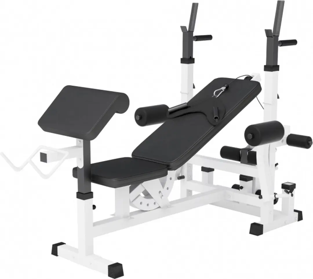 Gorilla Sports Universele Halterbank Wit