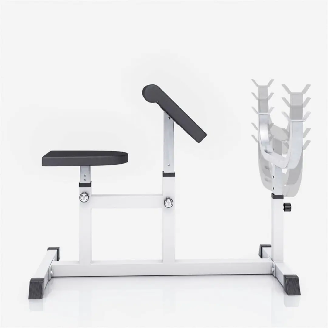Gorilla Sports Biceps Curlbank - Verstelbaar Wit