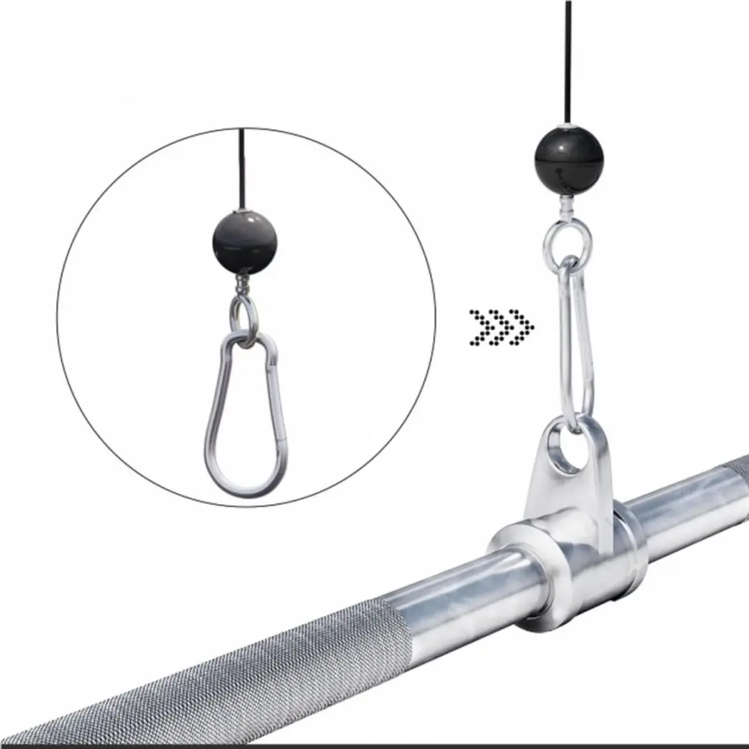 Gorilla Sports Lattrekstang 76cm - Hoefgreep - Zilver