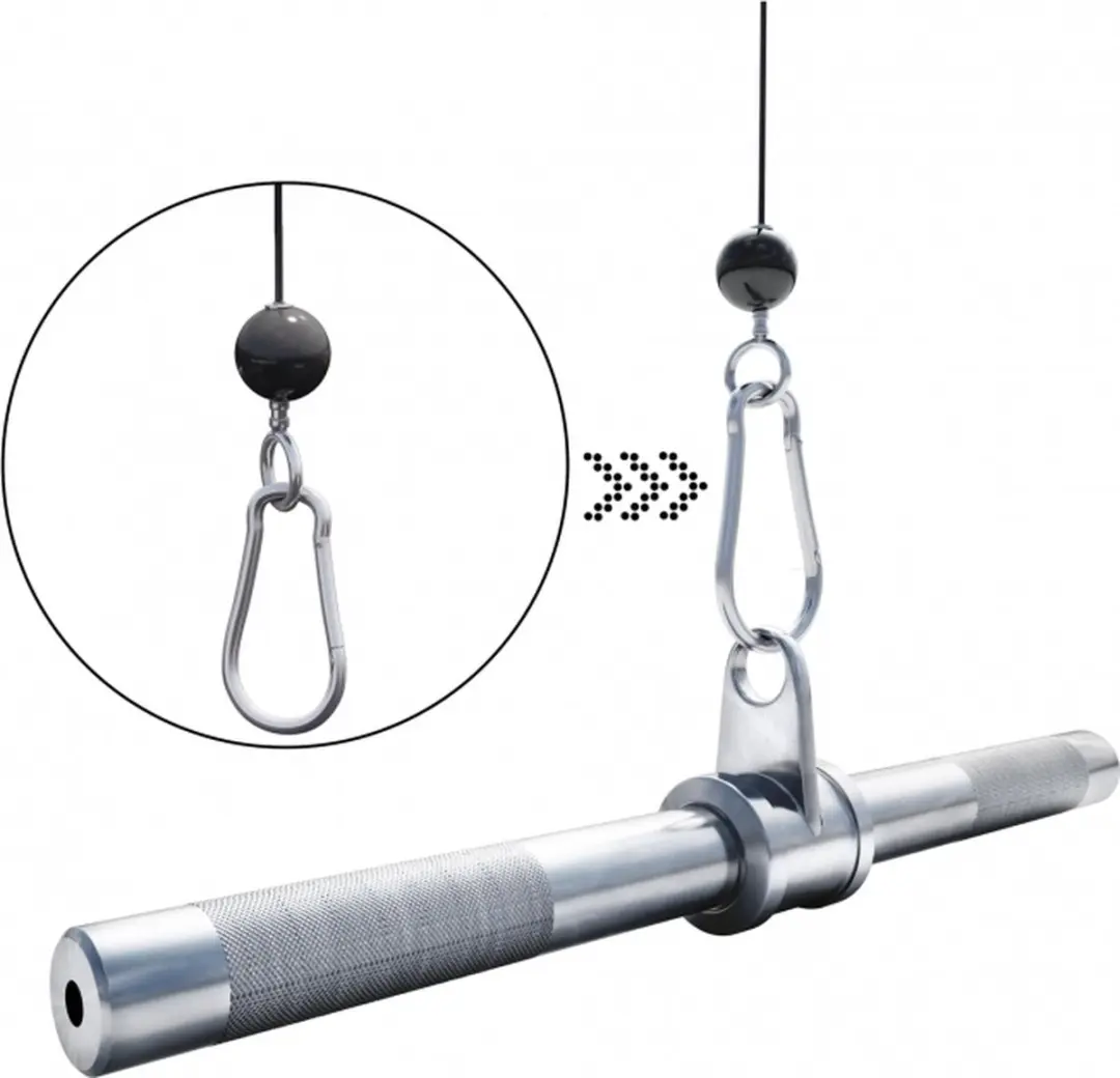 Gorilla Sports Fitness Stang 50cm - Triceps/Biceps - Chroom