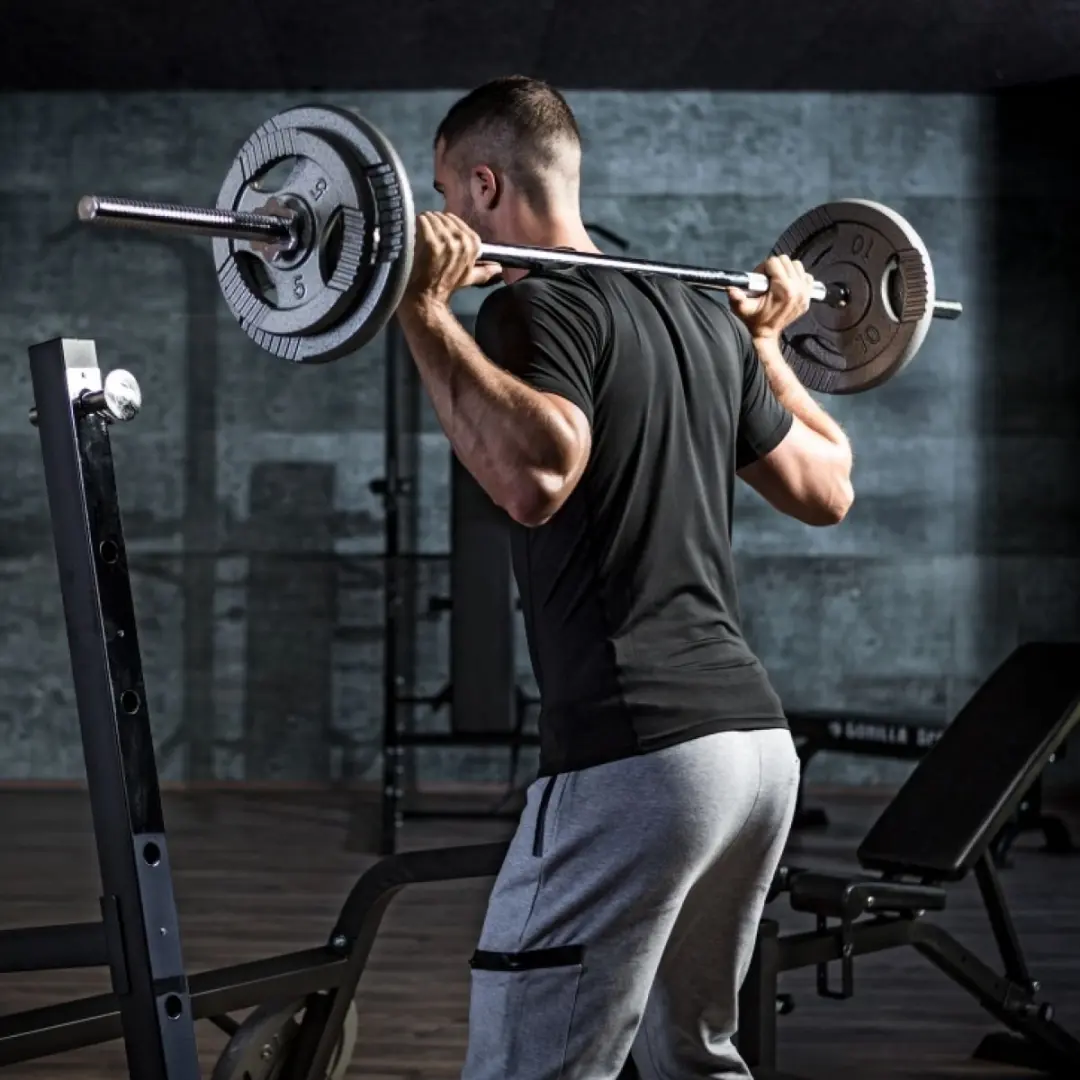 Gorilla Sports Halterstang 170cm - 30mm - Met Bar Pad - Chroom
