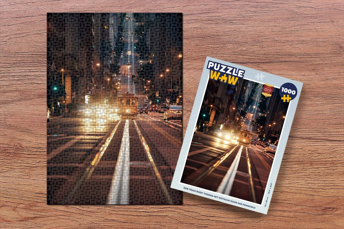 PuzzleWow San Francisco Spitsuur Legpuzzel 1000 Stuks - Multicolor