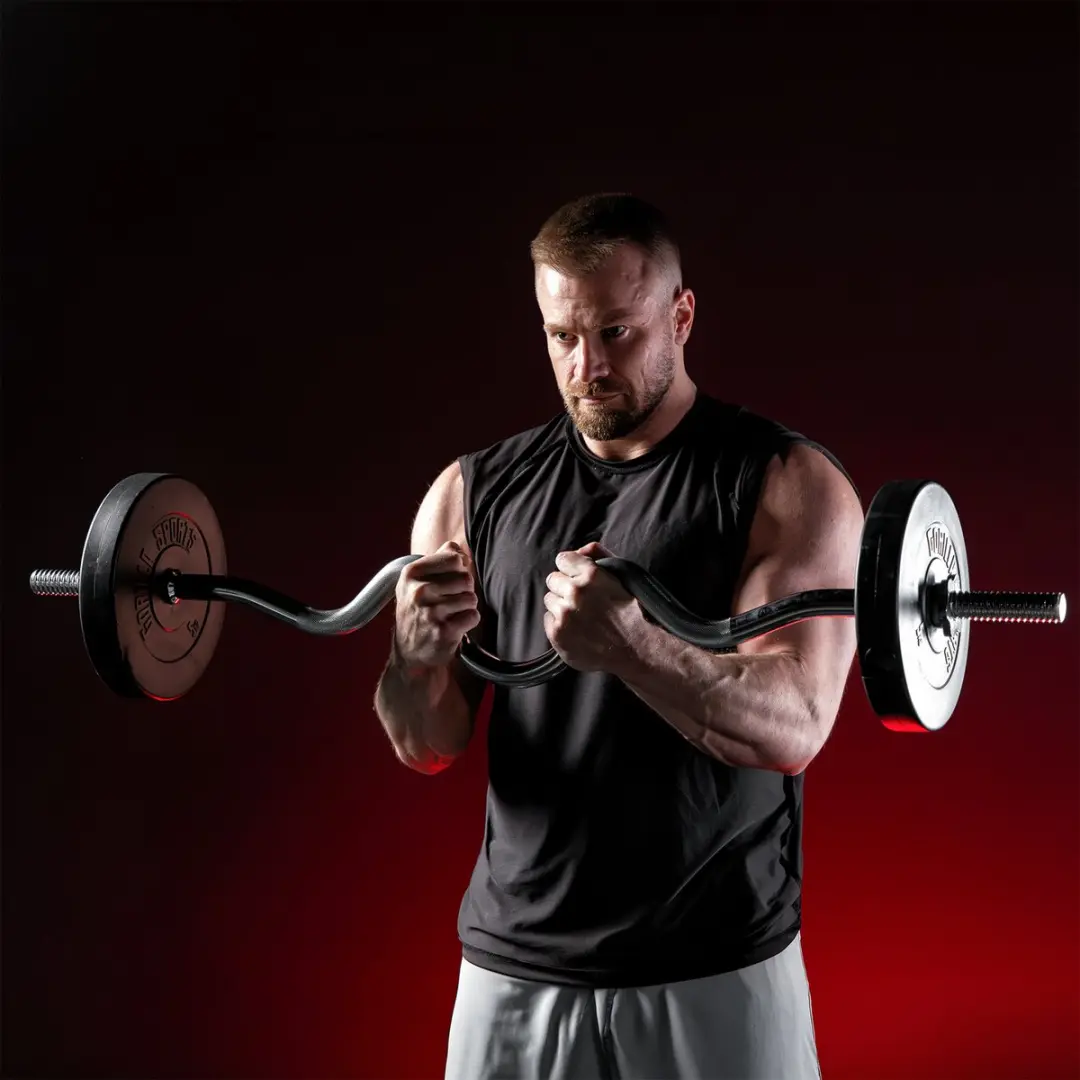 Gorilla Sports Super EZ Curl Stang 120cm 30mm - Chroom