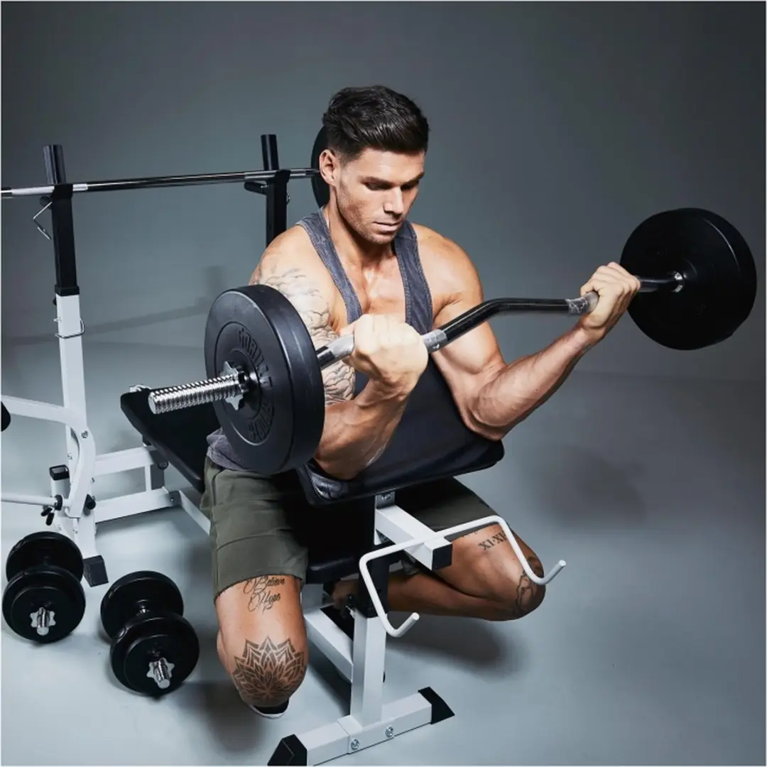 Gorilla Sports Halterset 100kg - Zwart - 26-delig