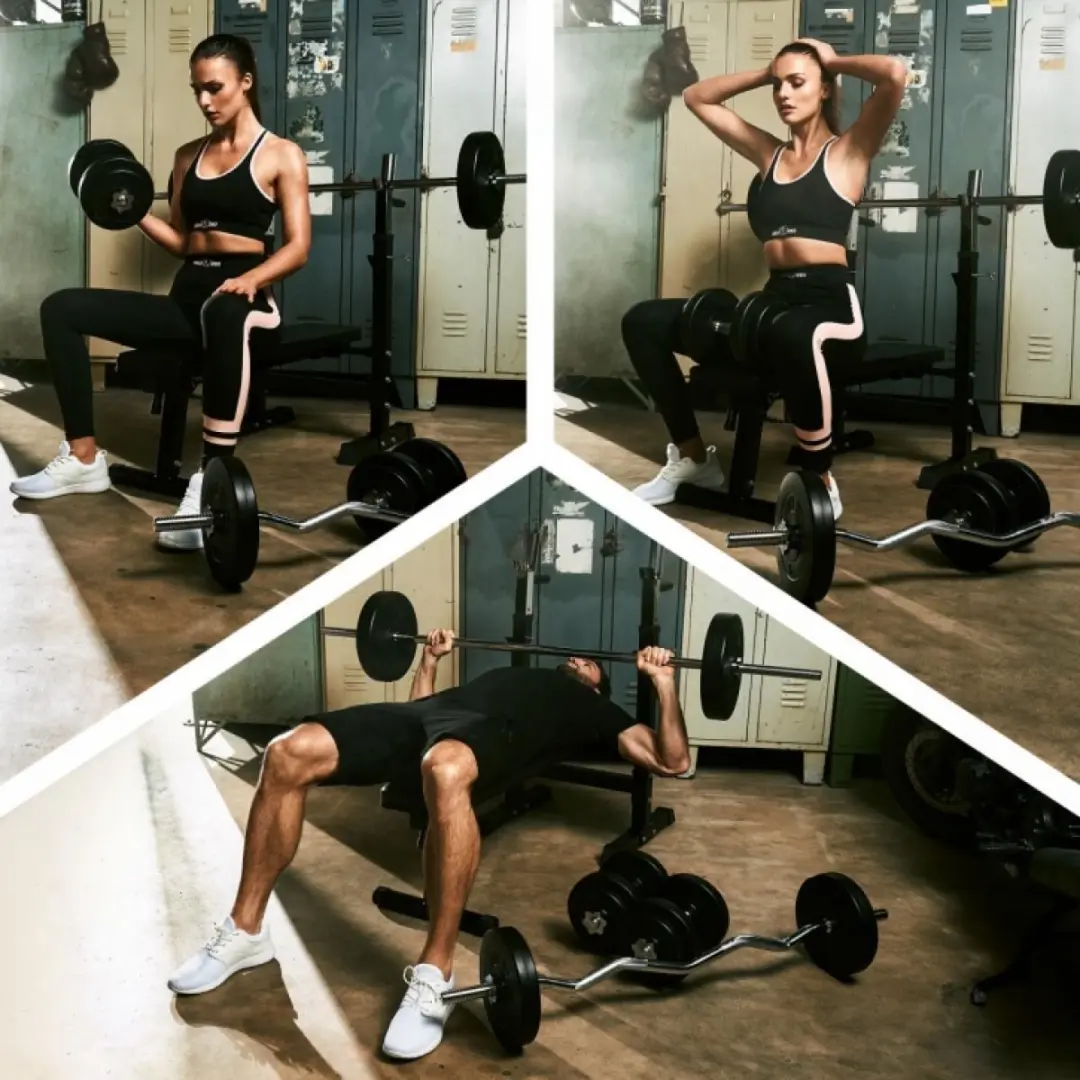 Gorilla Sports Halterset 100kg - Zwart - 26-delig