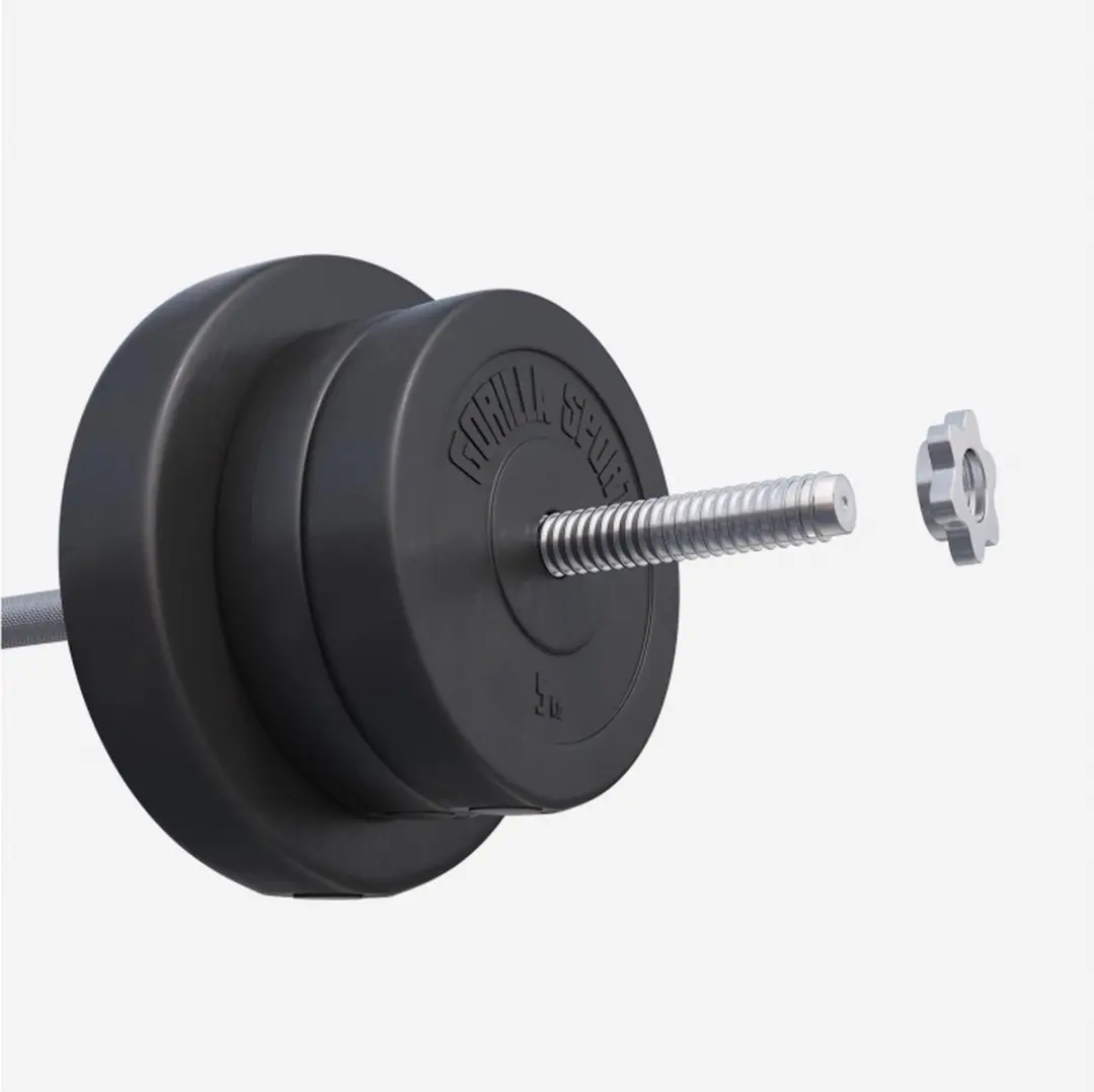 Gorilla Sports Halterset 100kg - Zwart - 26-delig